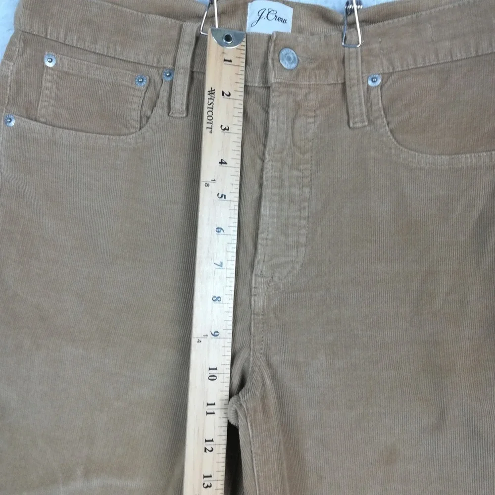 J. Crew Pants Womens Vintage Slim Straight Corduroy Camel Brown High Rise 30